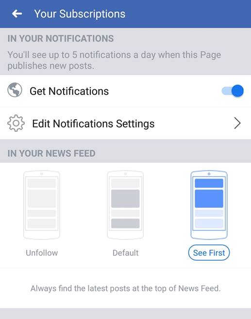 facebook settings on a mobile