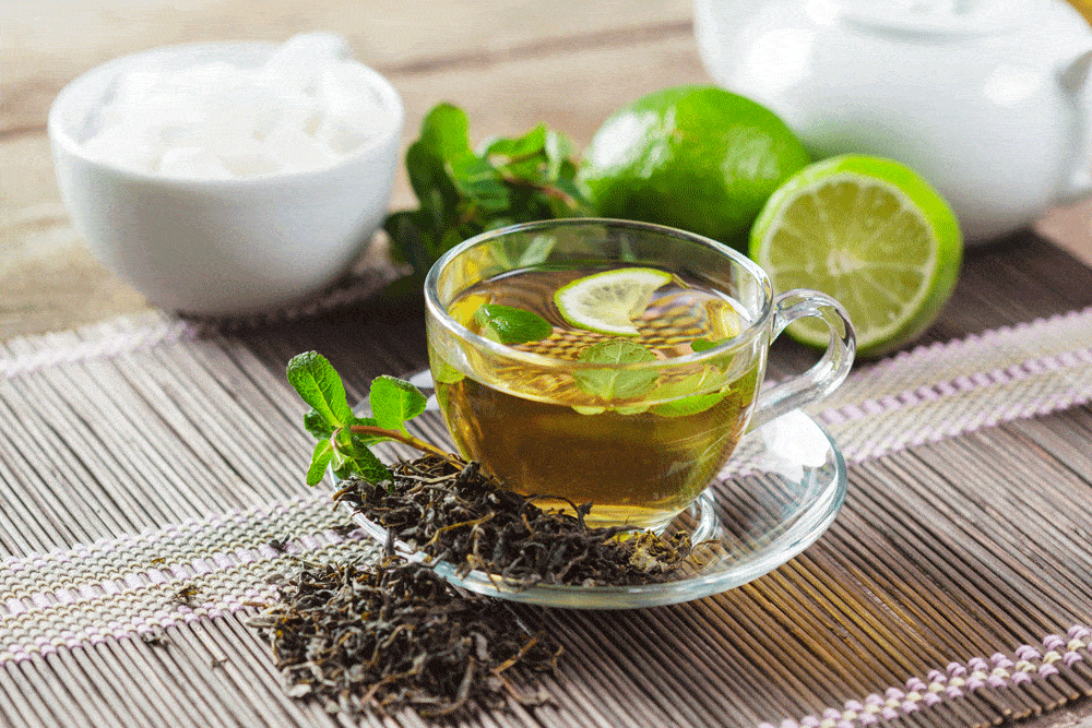 green tea with lime
