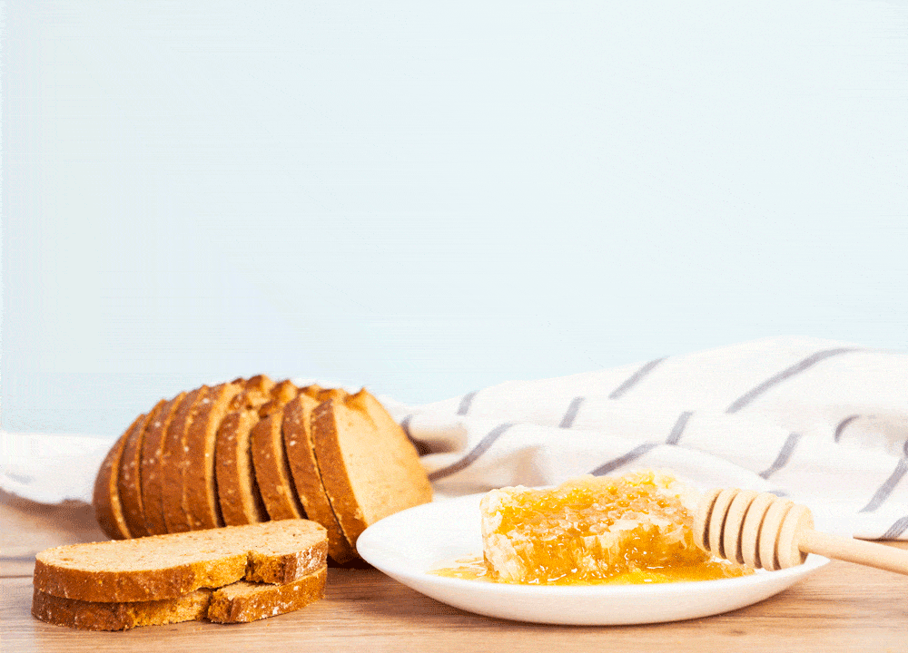honey and bread